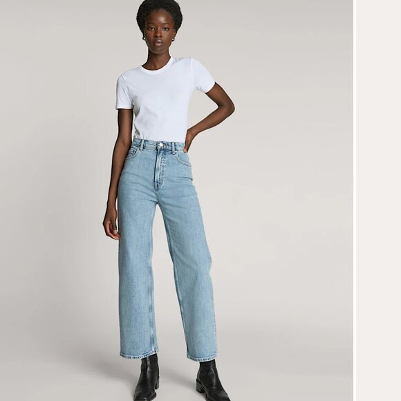 EVERLANE The City Boot Leather Side Zip Block Square Toe Ankle Size 11 Black NEW - Picture 2 of 16